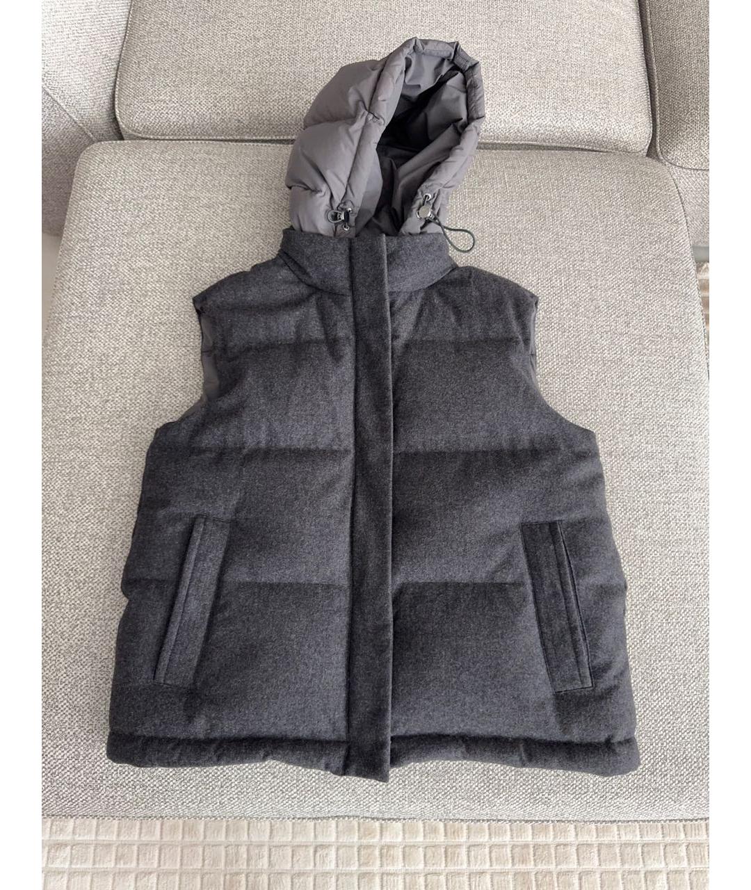 12 STOREEZ Антрацитовый шерстяной жилет, фото 5