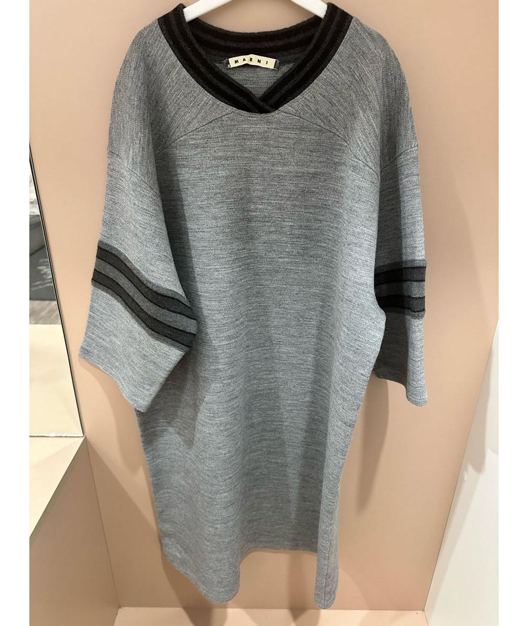 MARNI Серое повседневное платье, фото 5