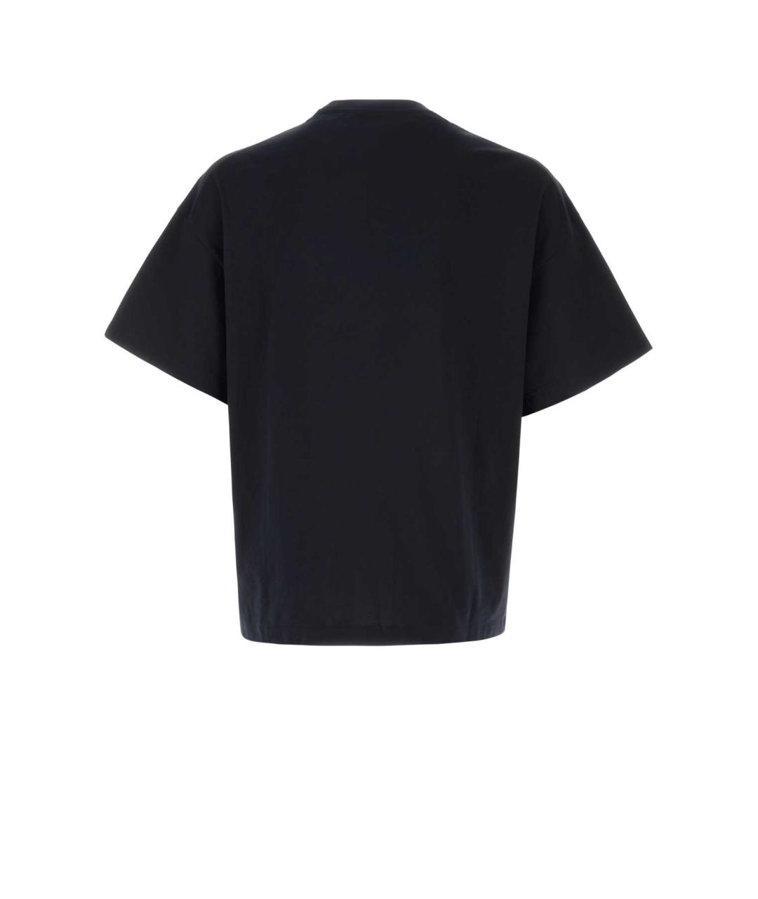 JIL SANDER Черная хлопковая футболка, фото 2