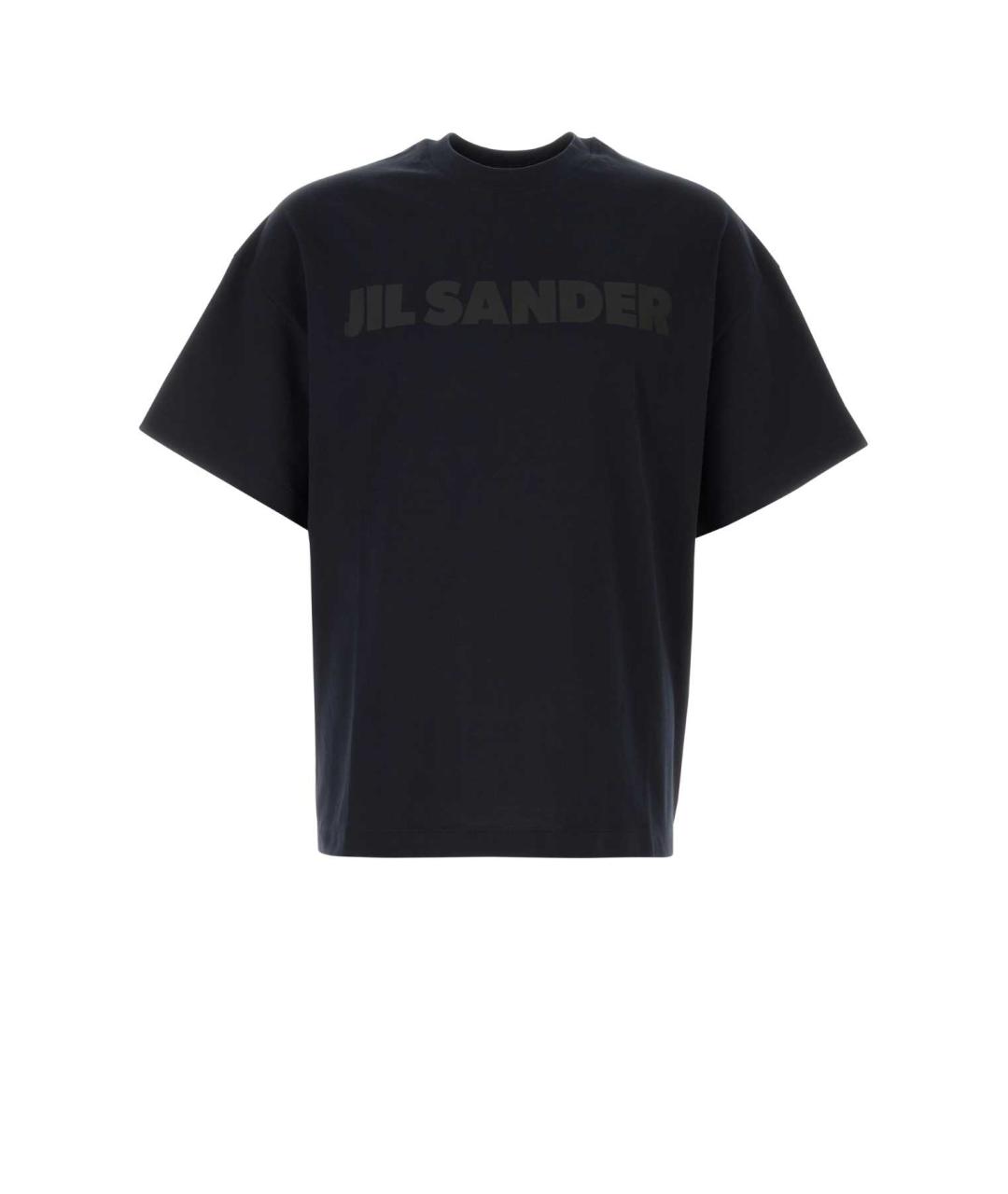 JIL SANDER Черная хлопковая футболка, фото 1