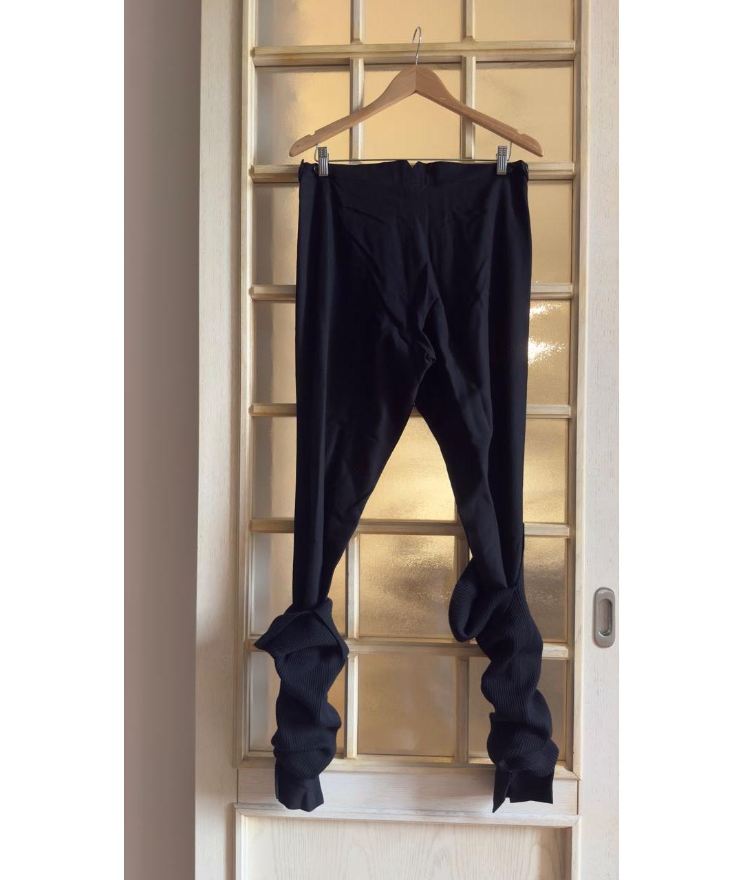 YOHJI YAMAMOTO Черные шерстяные прямые брюки, фото 2