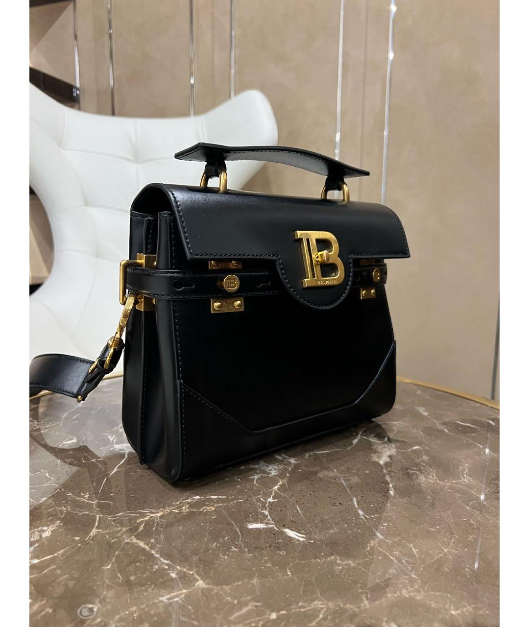 BALMAIN Черная кожаная сумка через плечо, фото 2