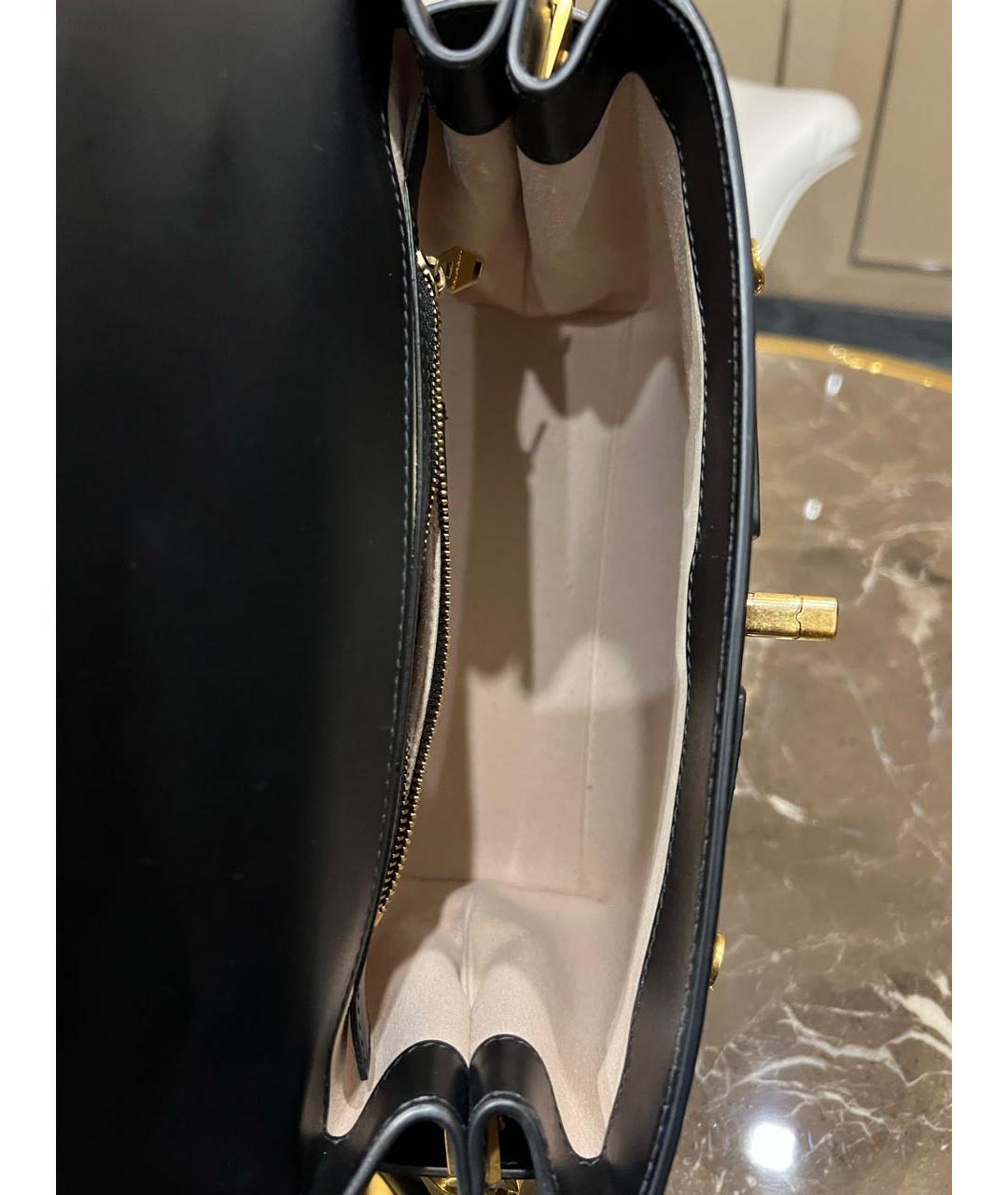 BALMAIN Черная кожаная сумка через плечо, фото 4