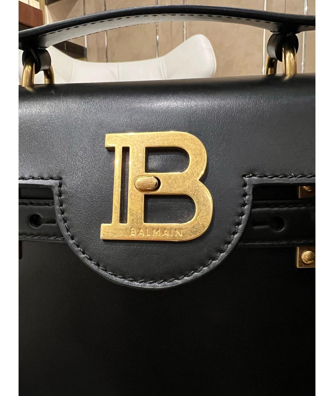 BALMAIN Черная кожаная сумка через плечо, фото 5