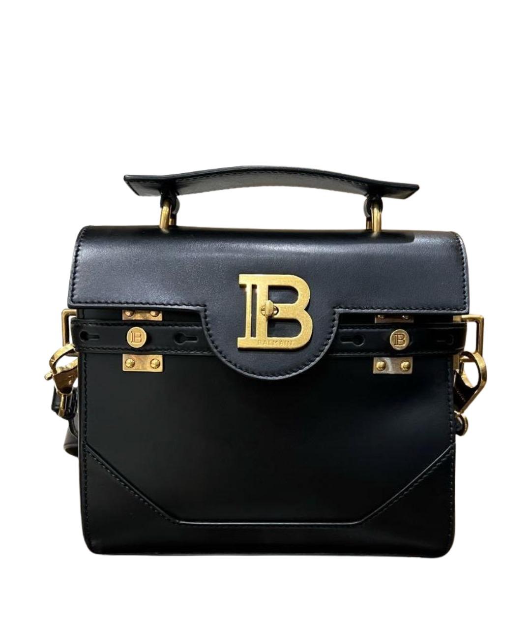 BALMAIN Черная кожаная сумка через плечо, фото 1