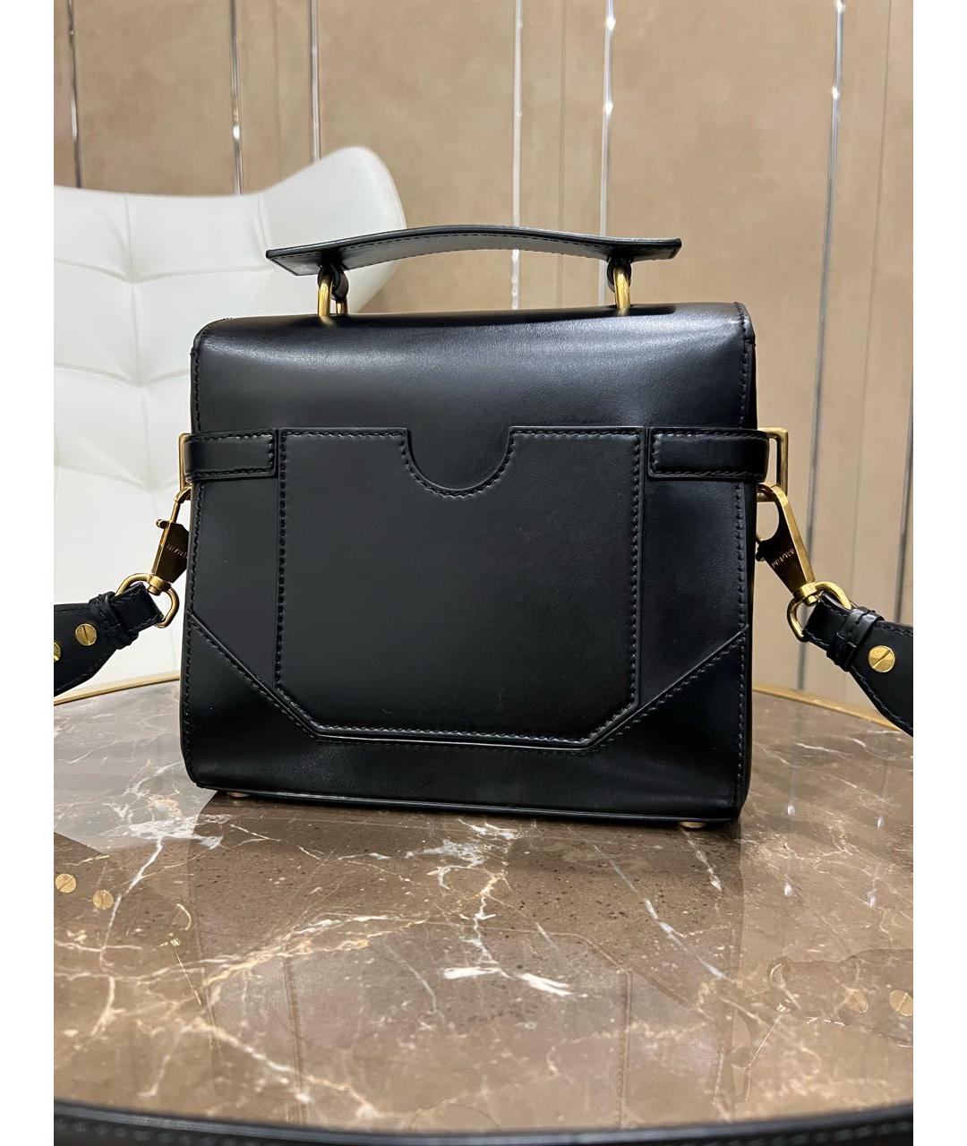 BALMAIN Черная кожаная сумка через плечо, фото 3