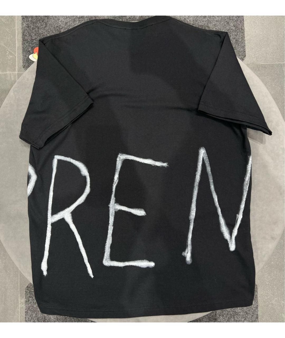 SUPREME Черная хлопковая футболка, фото 2