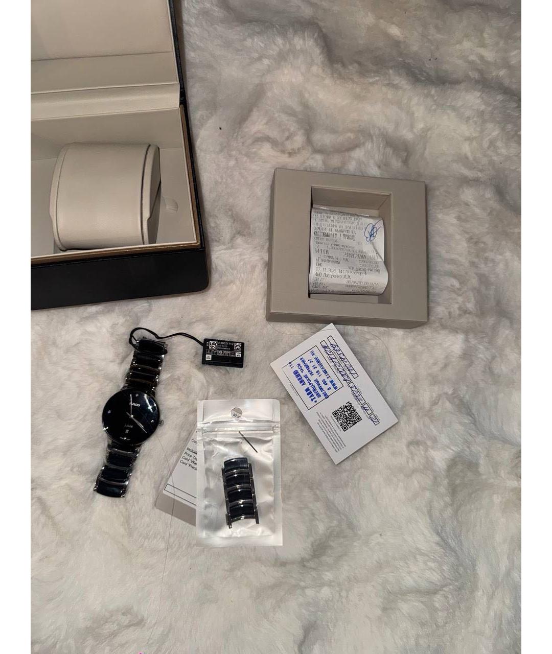 RADO Черные стальные часы, фото 5