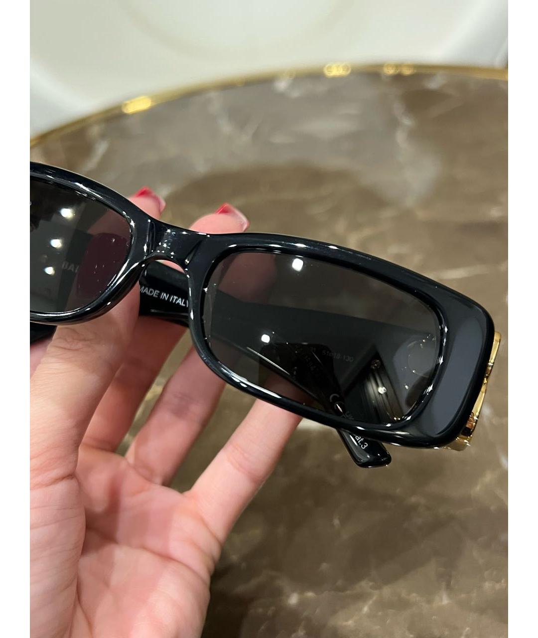 BALENCIAGA Черные пластиковые солнцезащитные очки, фото 8