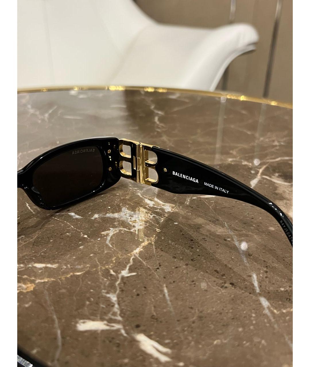 BALENCIAGA Черные пластиковые солнцезащитные очки, фото 6