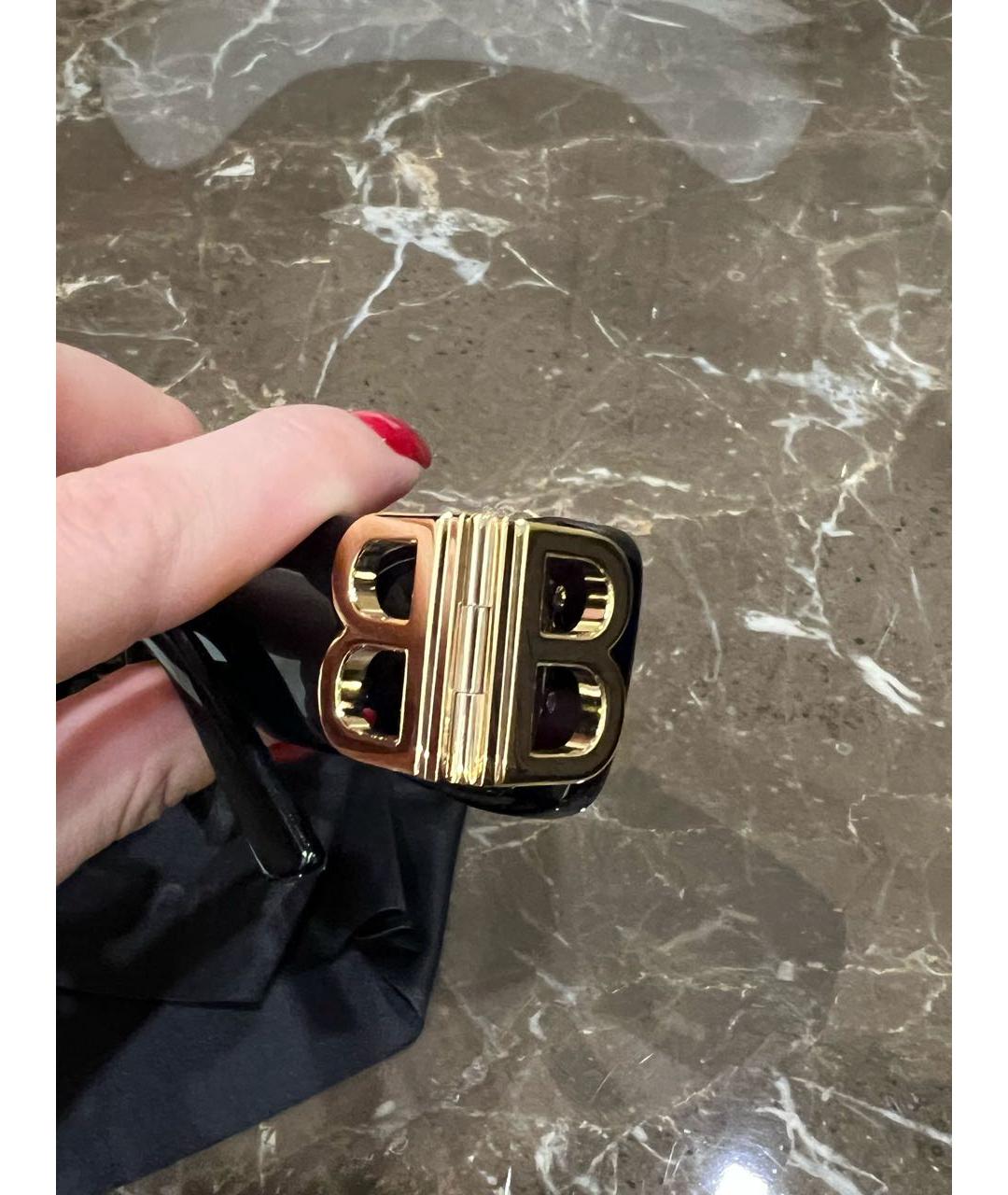 BALENCIAGA Черные пластиковые солнцезащитные очки, фото 3