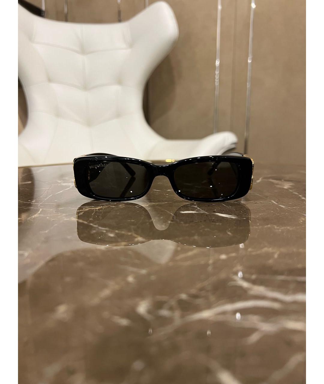 BALENCIAGA Черные пластиковые солнцезащитные очки, фото 9