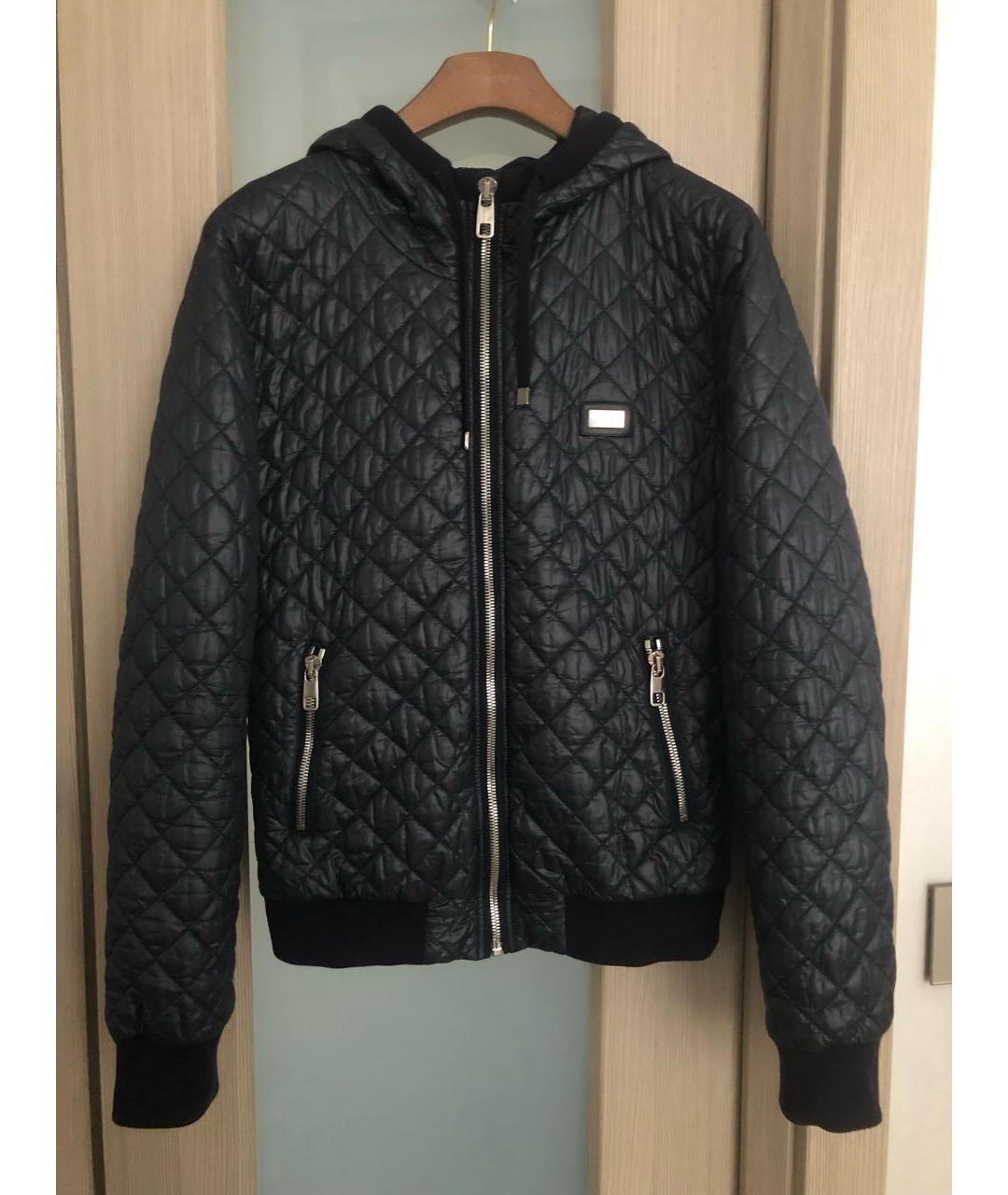 DOLCE&GABBANA Темно-синяя полиамидовая куртка, фото 8