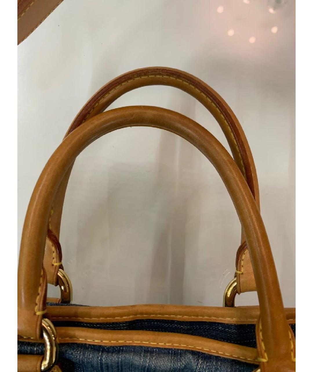 LOUIS VUITTON Голубая деним сумка тоут, фото 9