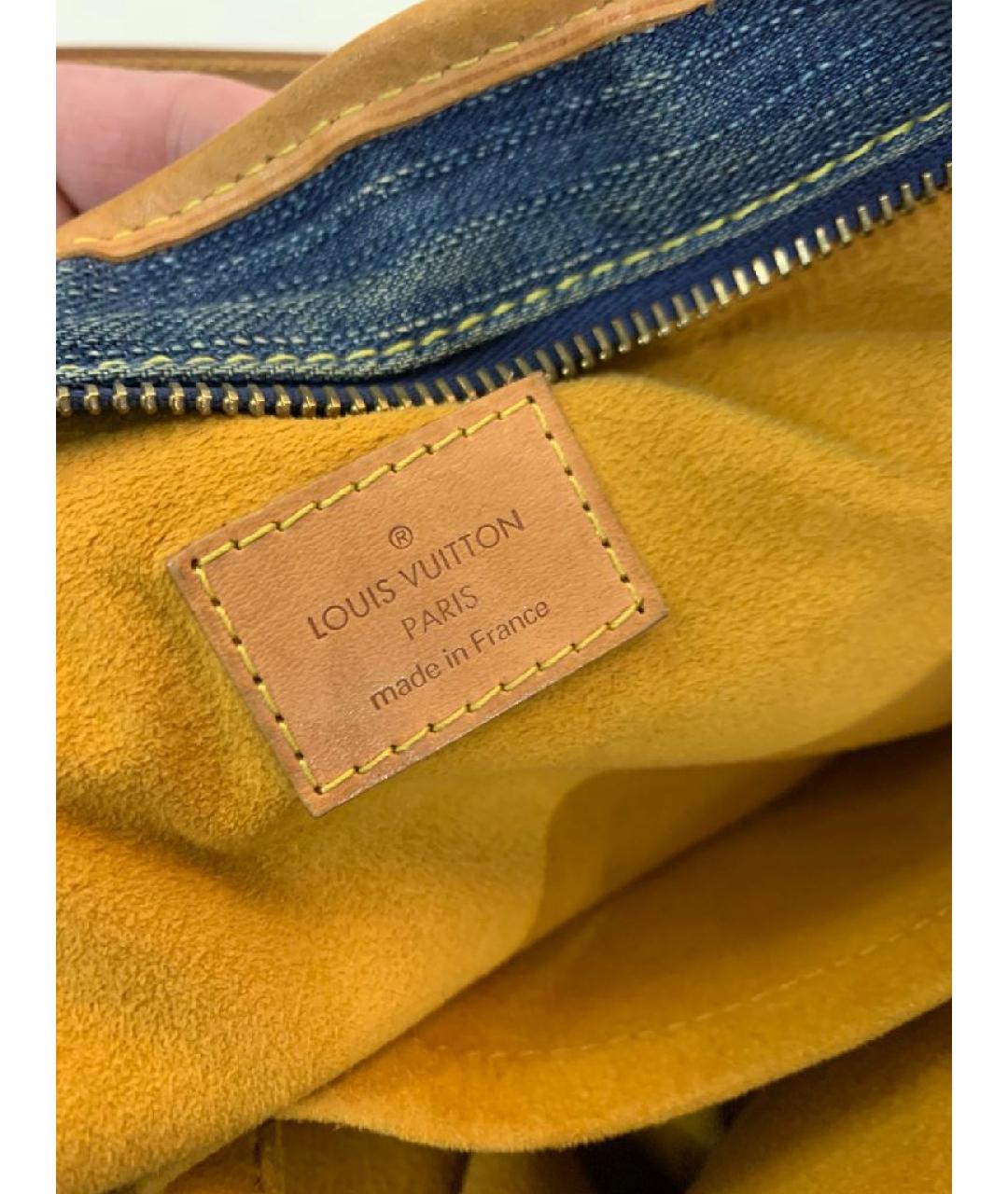 LOUIS VUITTON Голубая деним сумка тоут, фото 7