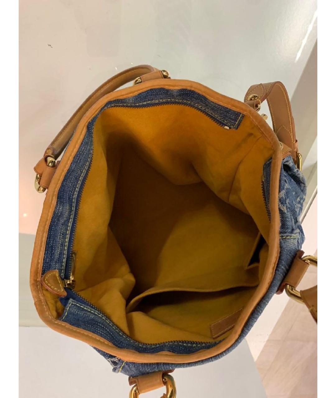 LOUIS VUITTON Голубая деним сумка тоут, фото 6