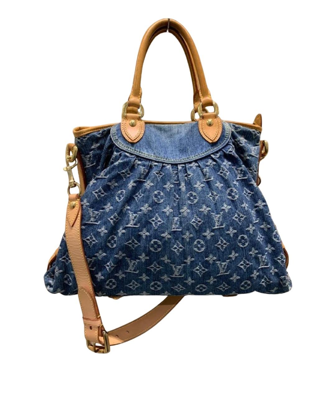 LOUIS VUITTON Голубая деним сумка тоут, фото 1