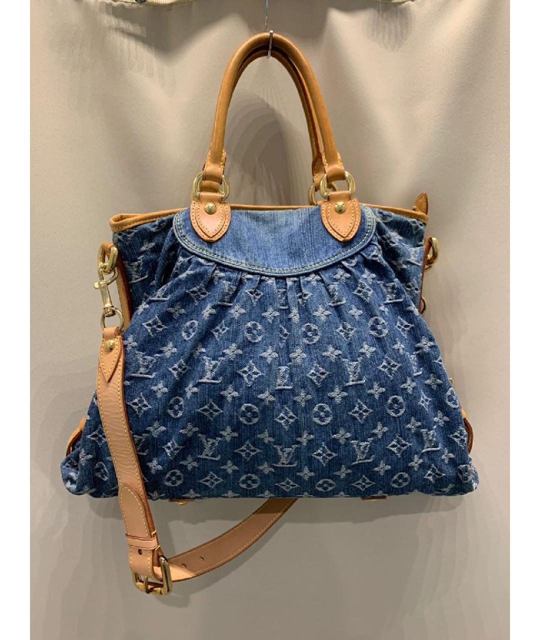 LOUIS VUITTON Голубая деним сумка тоут, фото 10