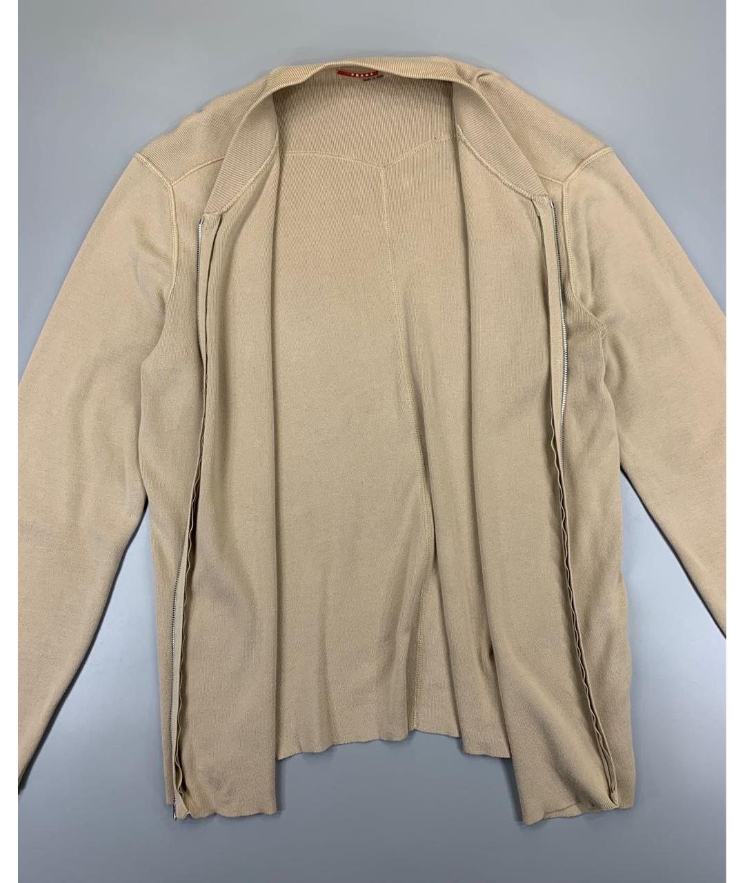 PRADA Бежевый хлопковый джемпер / свитер, фото 2