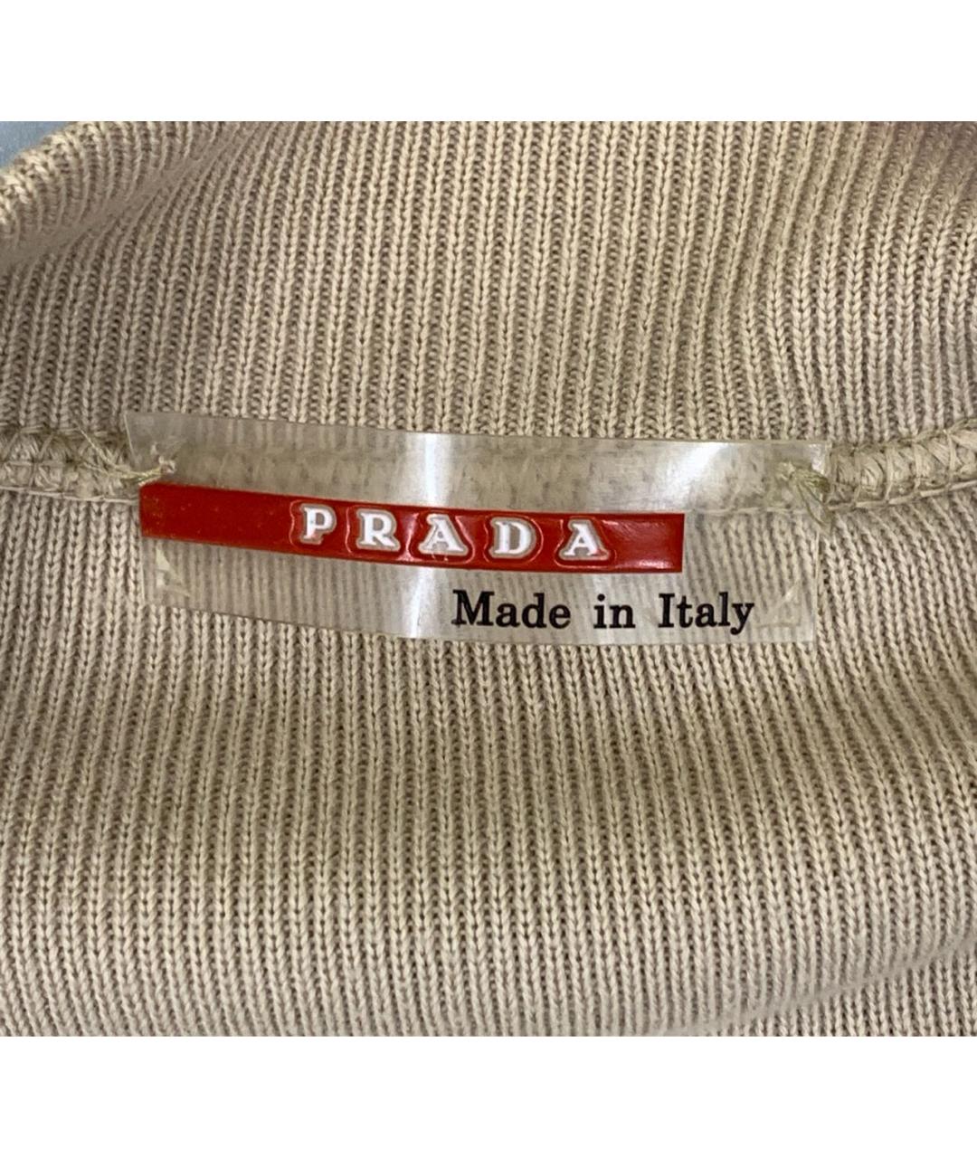 PRADA Бежевый хлопковый джемпер / свитер, фото 4