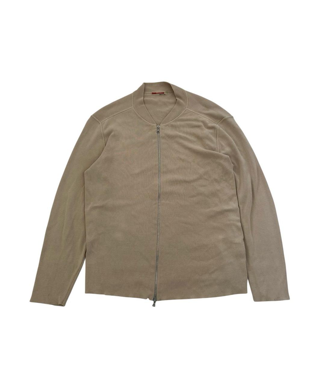 PRADA Бежевый хлопковый джемпер / свитер, фото 1