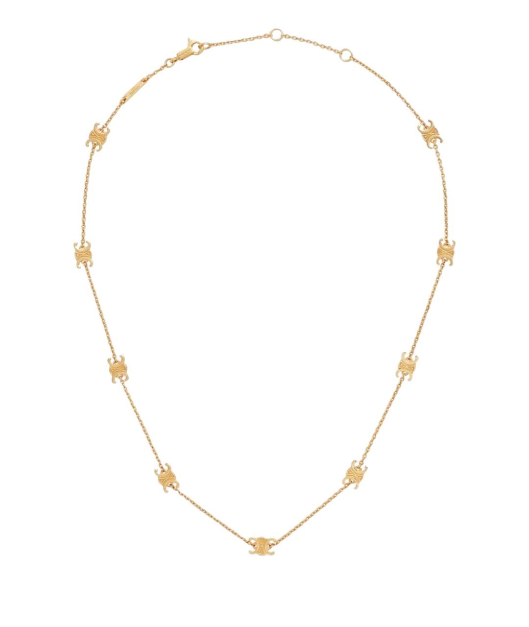 CELINE Золотое латунное колье, фото 1