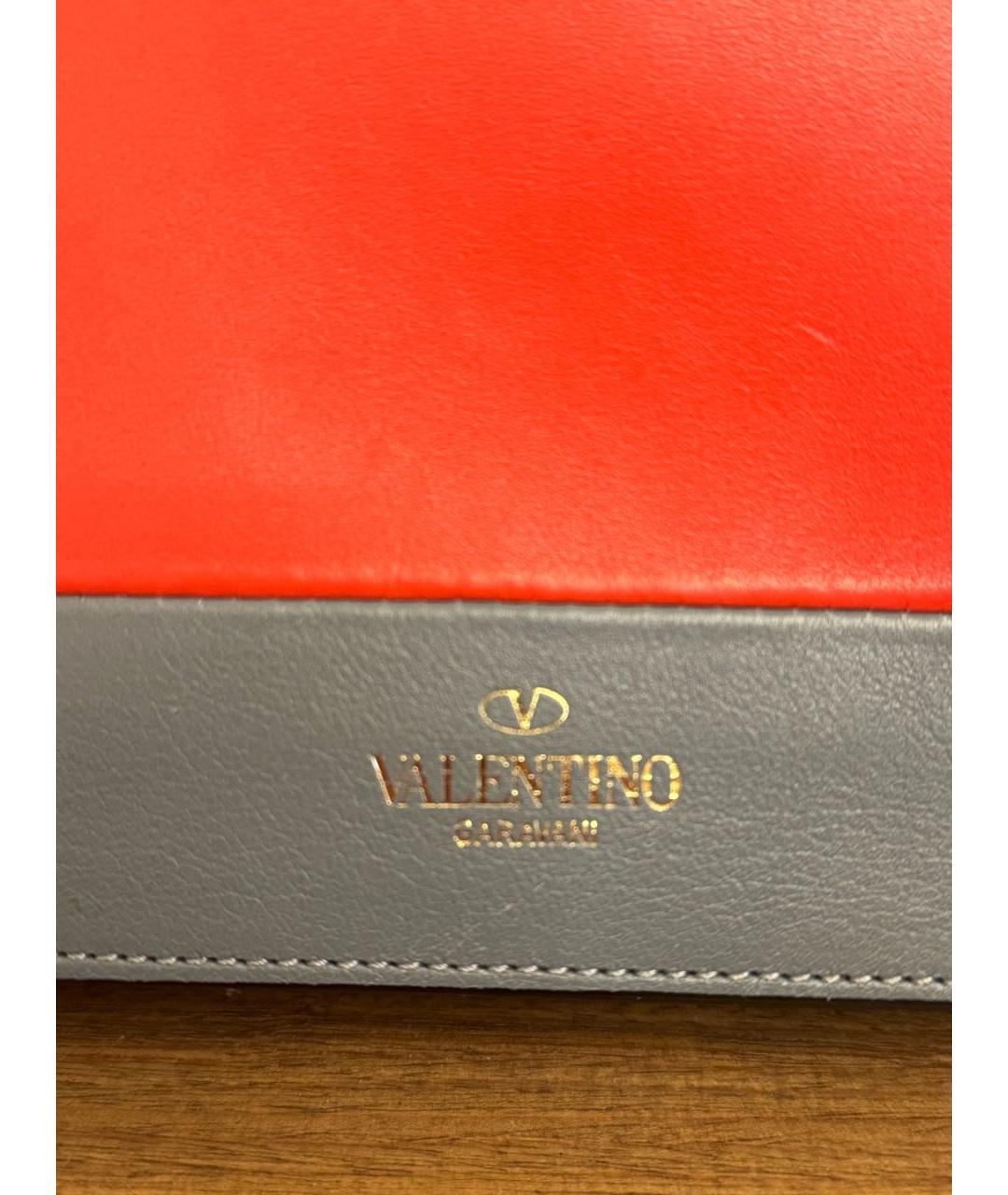 VALENTINO Красная кожаная сумка через плечо, фото 7