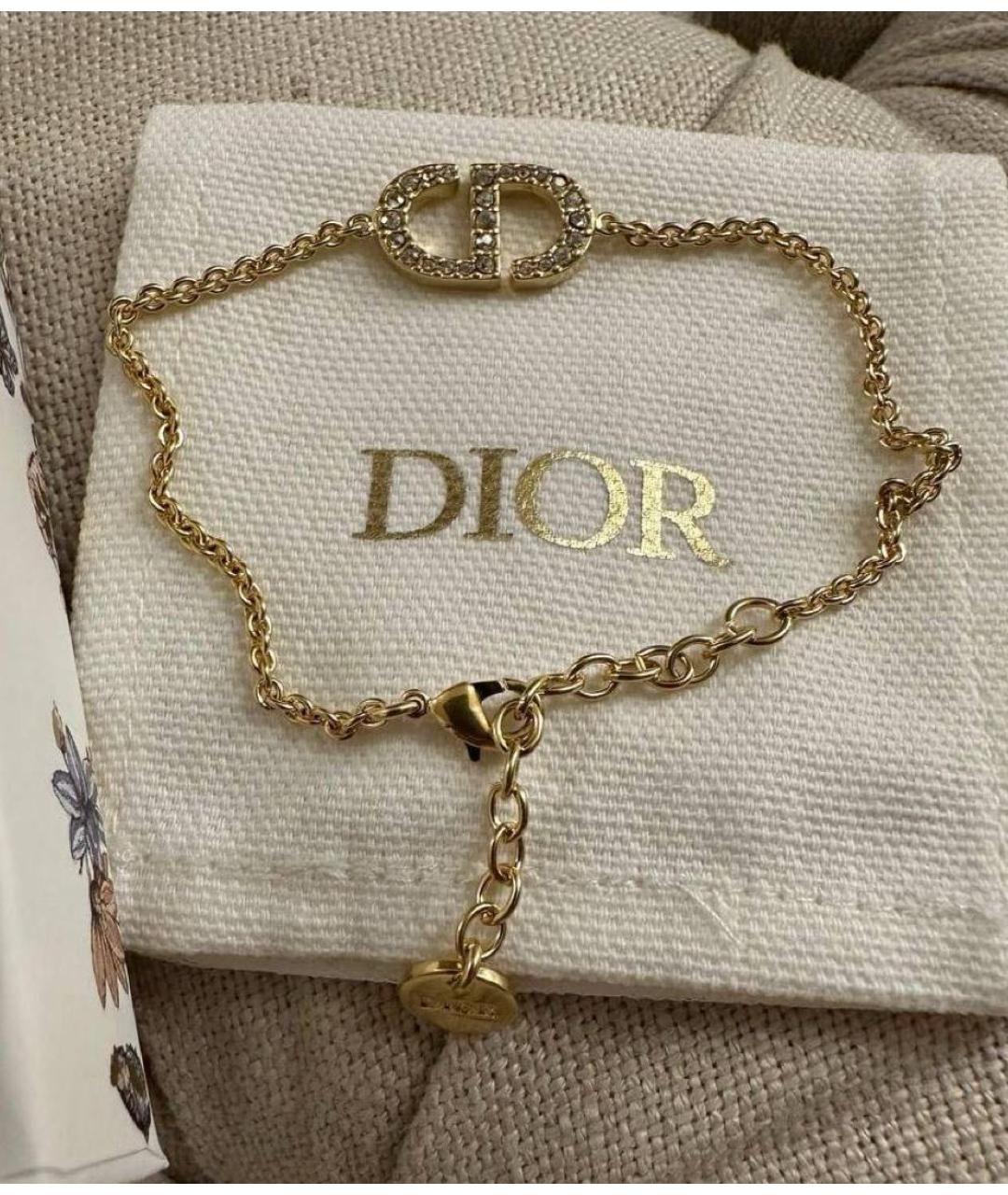 CHRISTIAN DIOR Золотой металлический браслет, фото 3