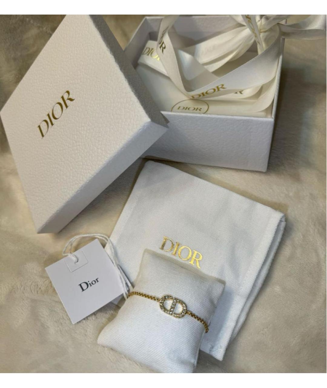 CHRISTIAN DIOR Золотой металлический браслет, фото 4