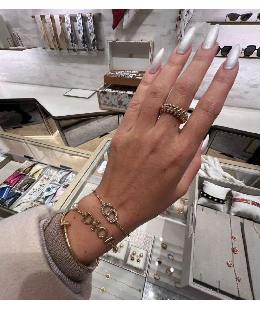 CHRISTIAN DIOR Золотой металлический браслет, фото 2