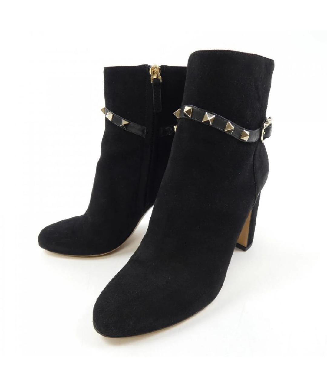 VALENTINO Черные замшевые полусапоги, фото 2