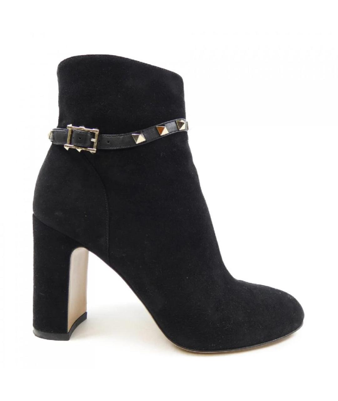 VALENTINO Черные замшевые полусапоги, фото 5