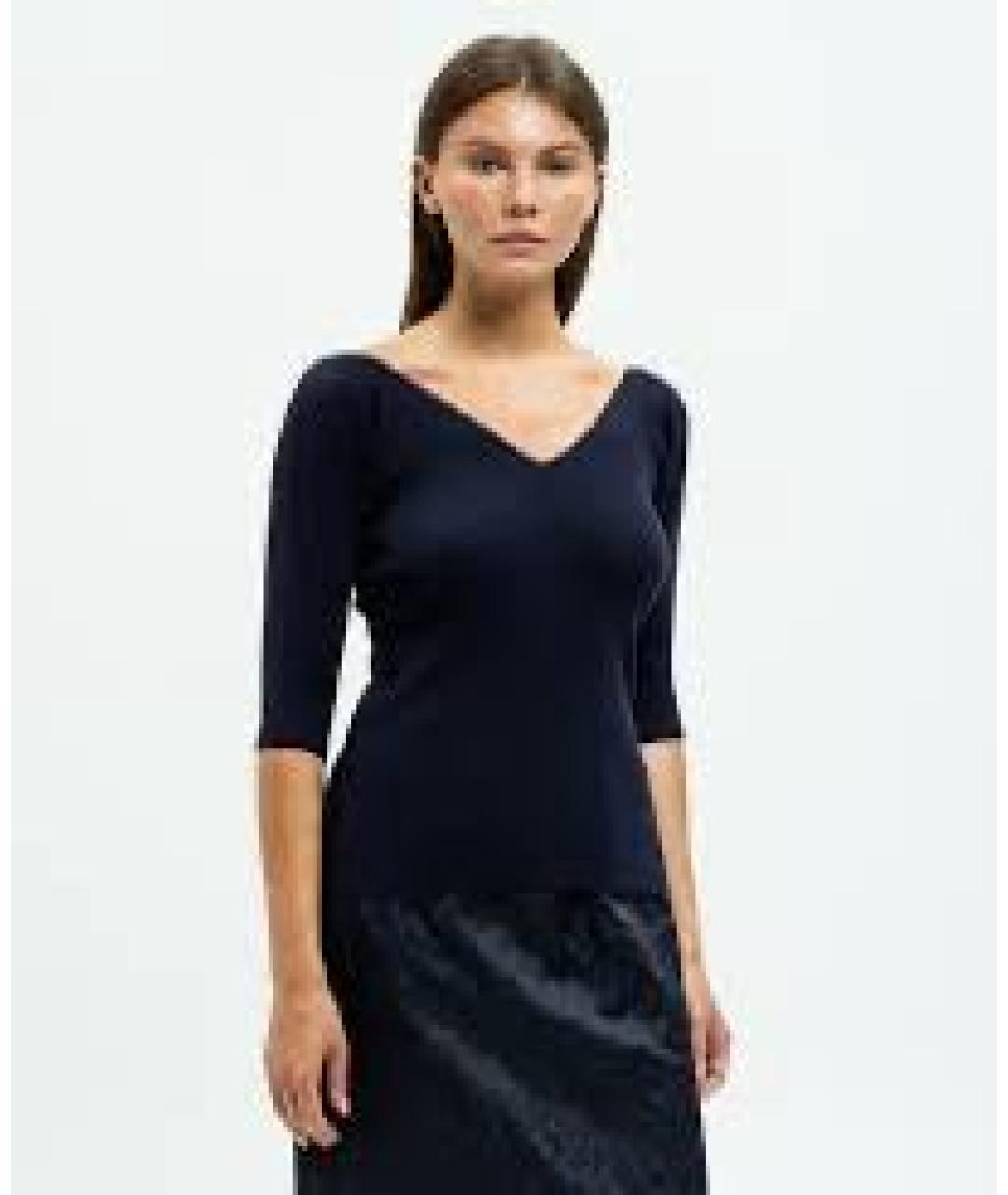 WEEKEND MAX MARA Синий вискозный джемпер / свитер, фото 5