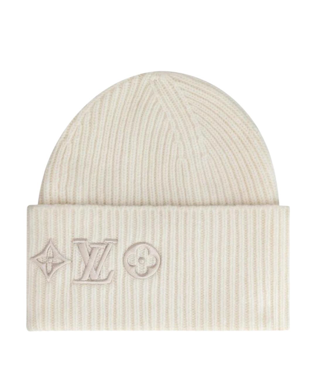 LOUIS VUITTON Белая шерстяная шапка, фото 1