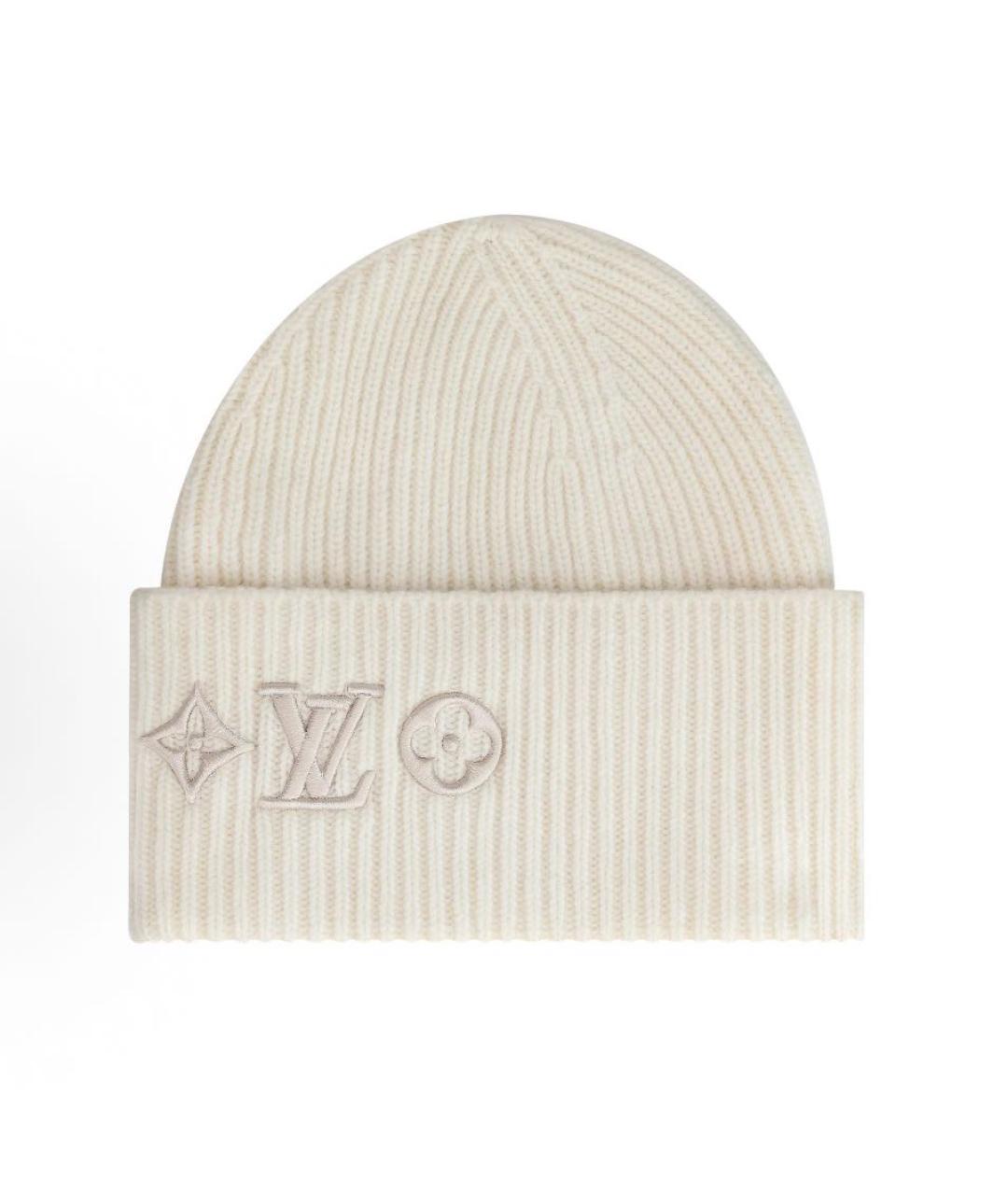LOUIS VUITTON Белая шерстяная шапка, фото 3