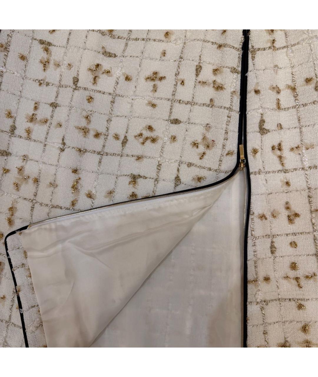 CHANEL Белая шелковая юбка миди, фото 3