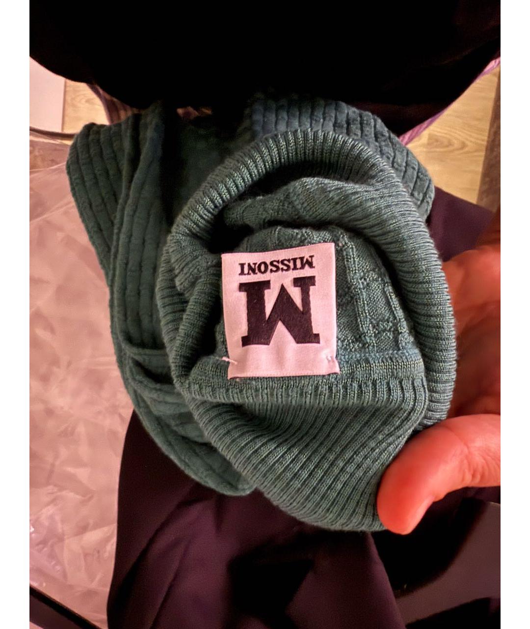 M MISSONI Зеленая вискозная водолазка, фото 3