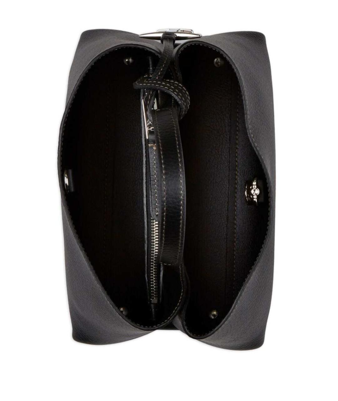 TOD'S Черная кожаная сумка тоут, фото 2