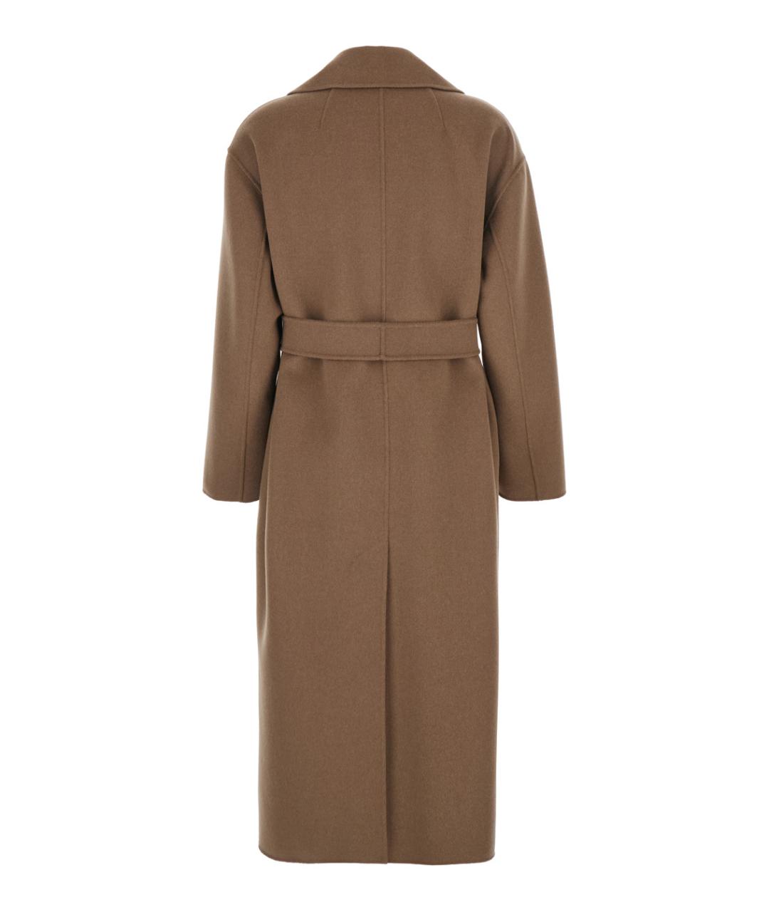'S MAX MARA Коричневое шерстяное пальто, фото 2