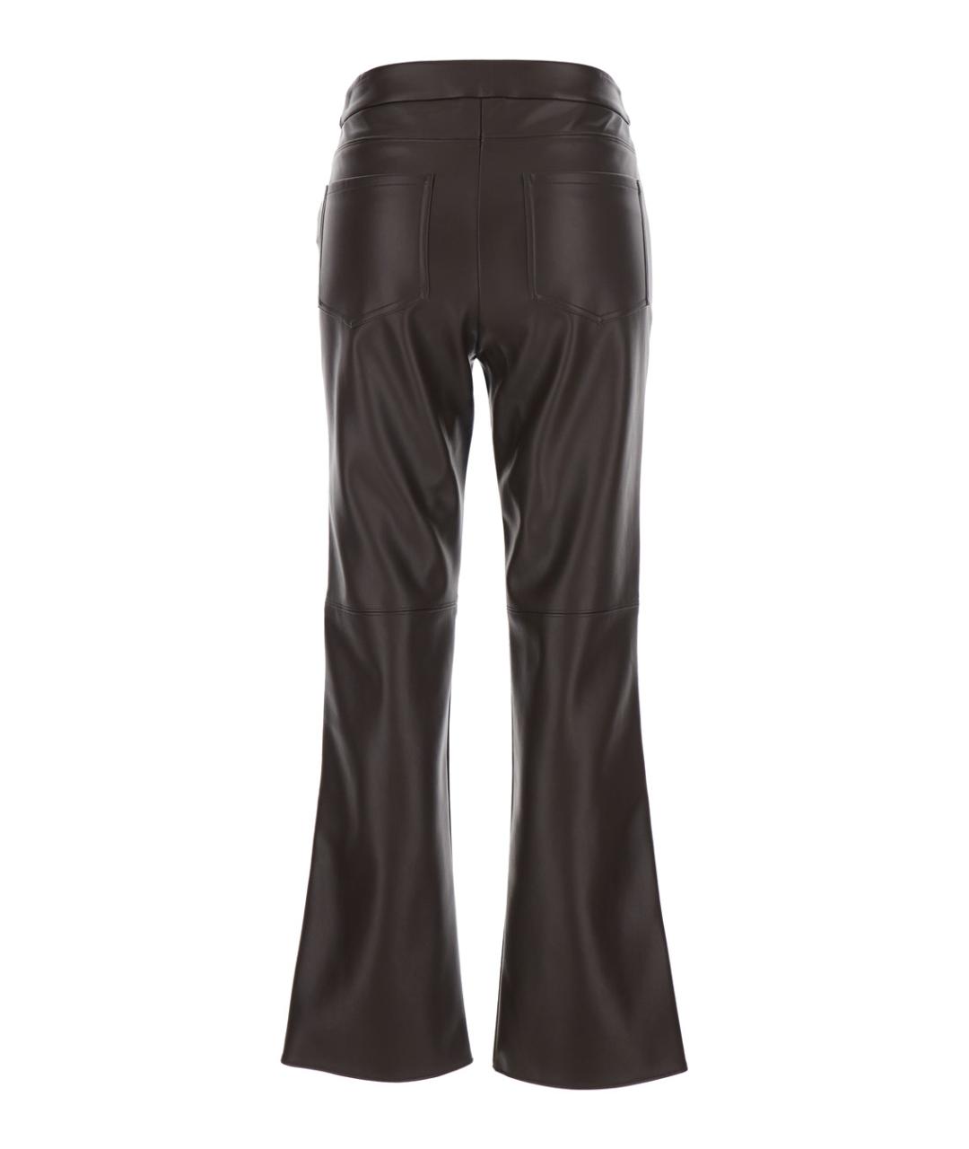 'S MAX MARA Коричневые полиэстеровые прямые брюки, фото 2