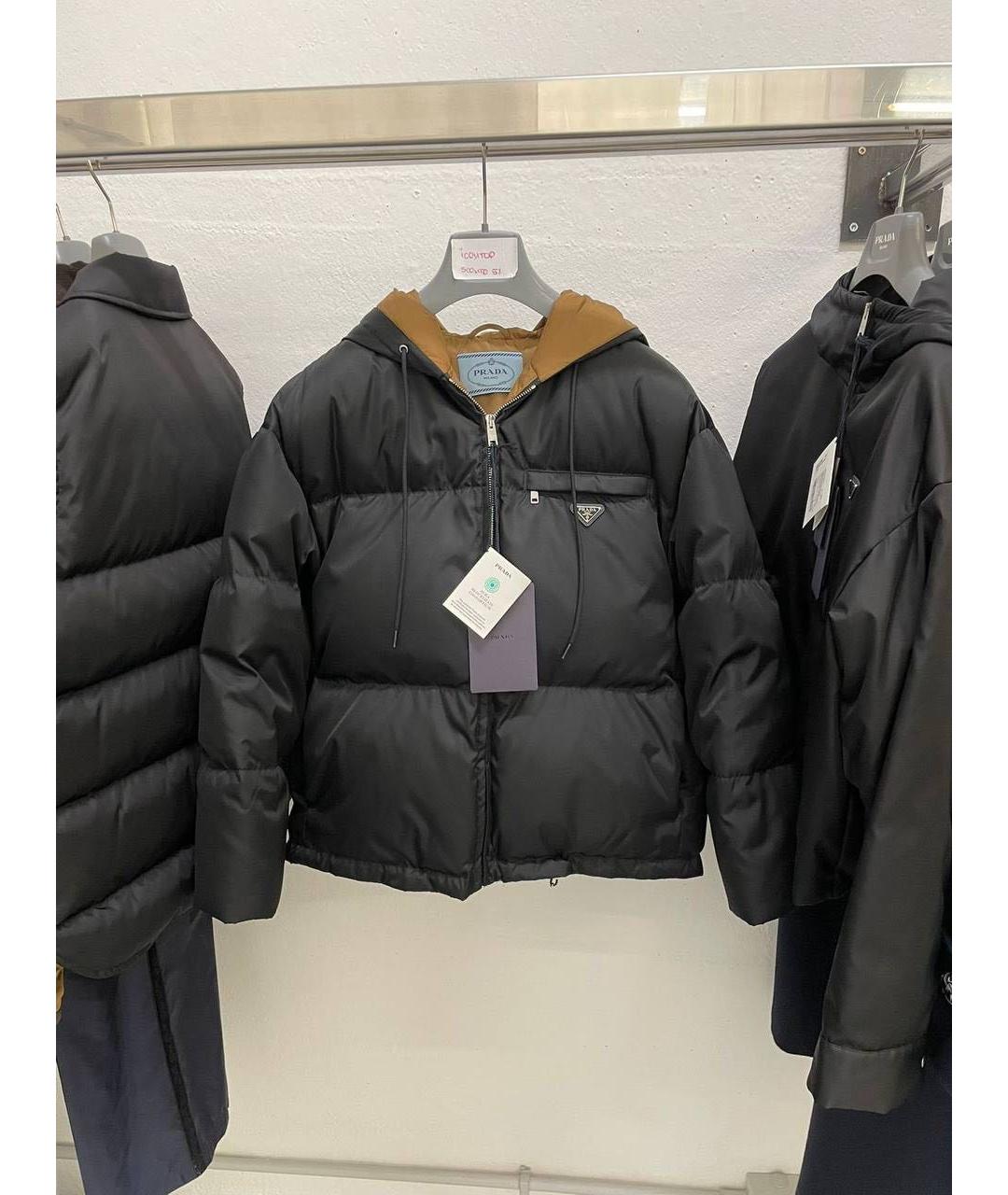 PRADA Черная полиэстеровая куртка, фото 3