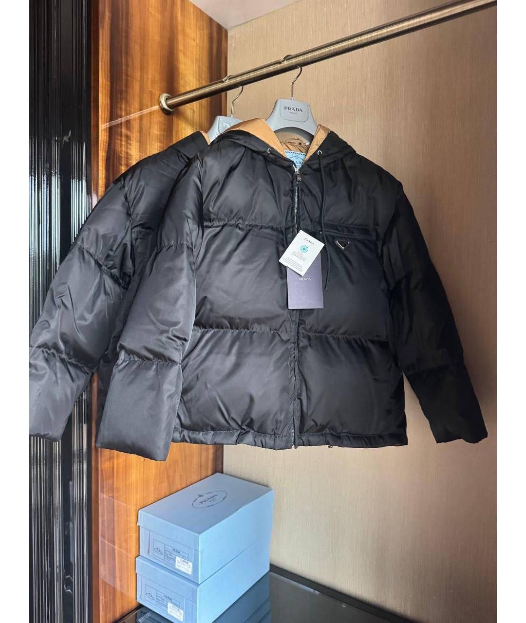 PRADA Черная полиэстеровая куртка, фото 2