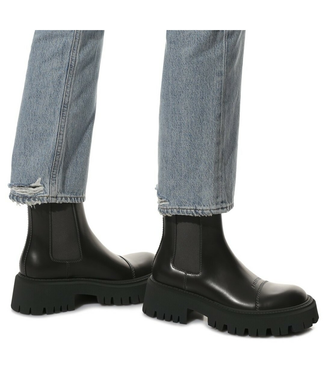 BALENCIAGA Черные кожаные ботинки, фото 6