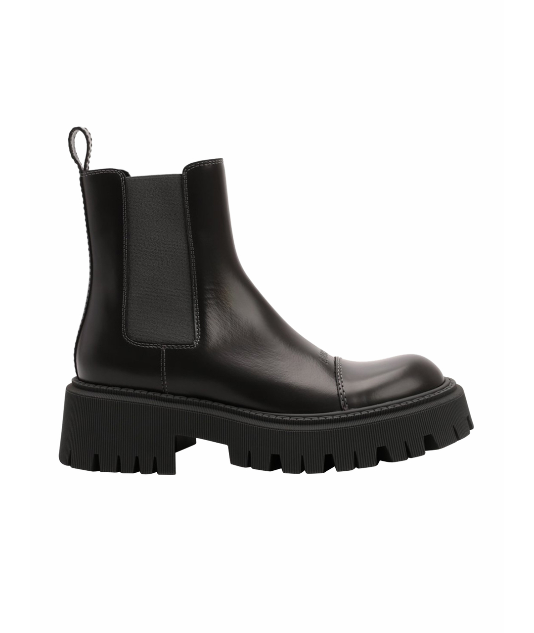 BALENCIAGA Черные кожаные ботинки, фото 1