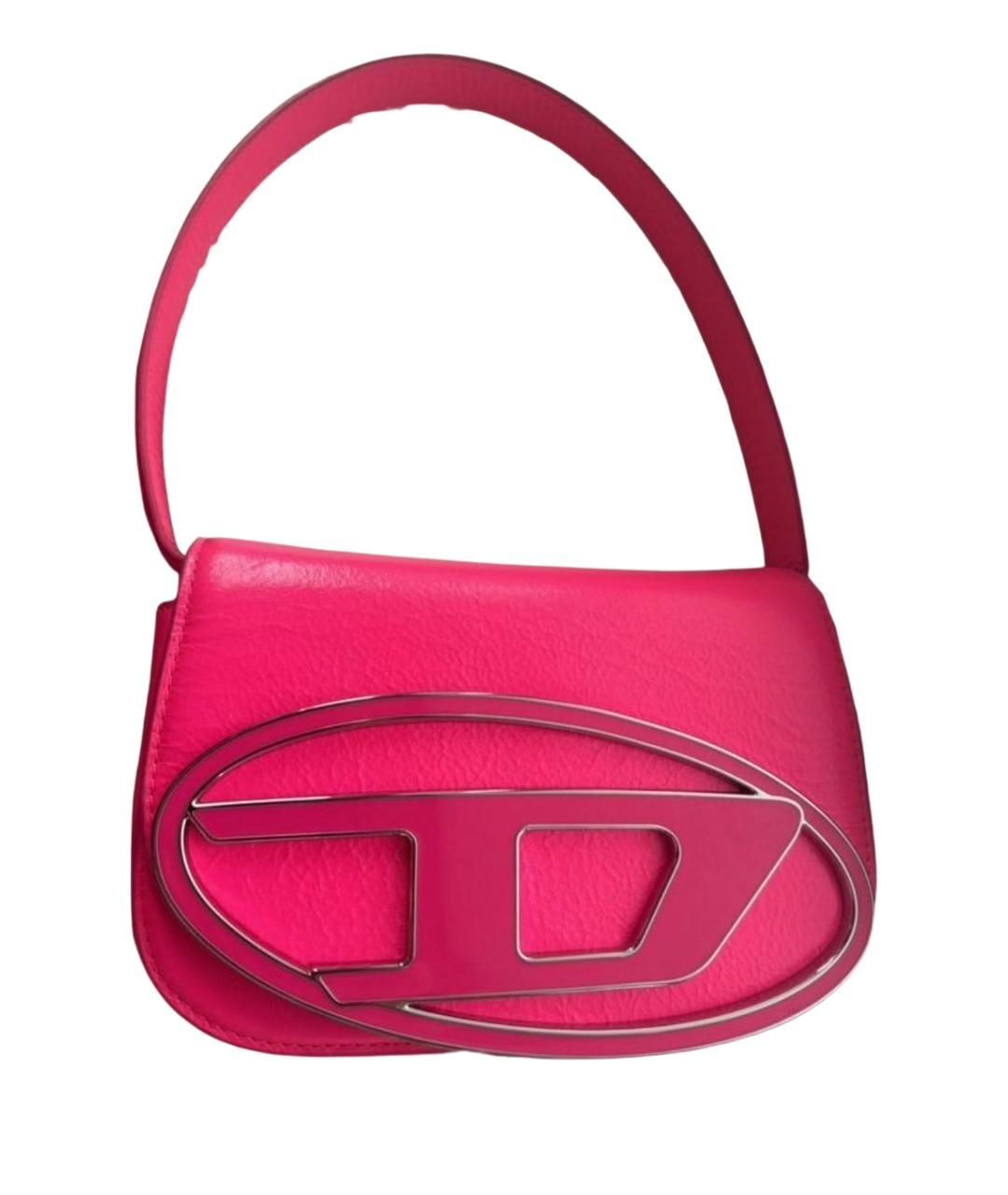 DIESEL Розовая сумка с короткими ручками из искусственной кожи, фото 1