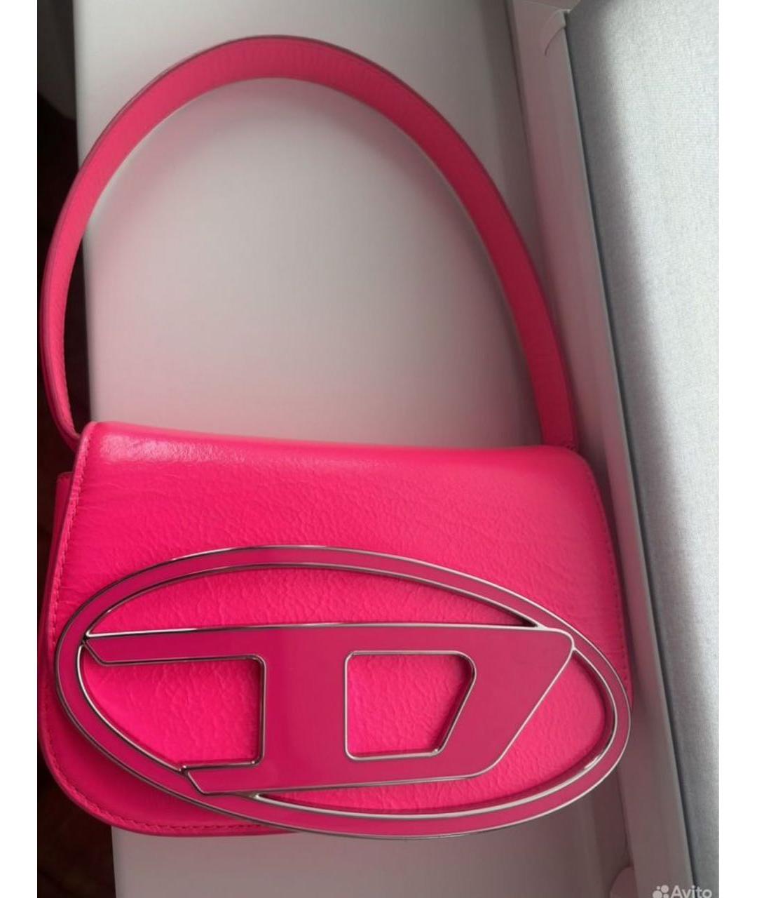 DIESEL Розовая сумка с короткими ручками из искусственной кожи, фото 3