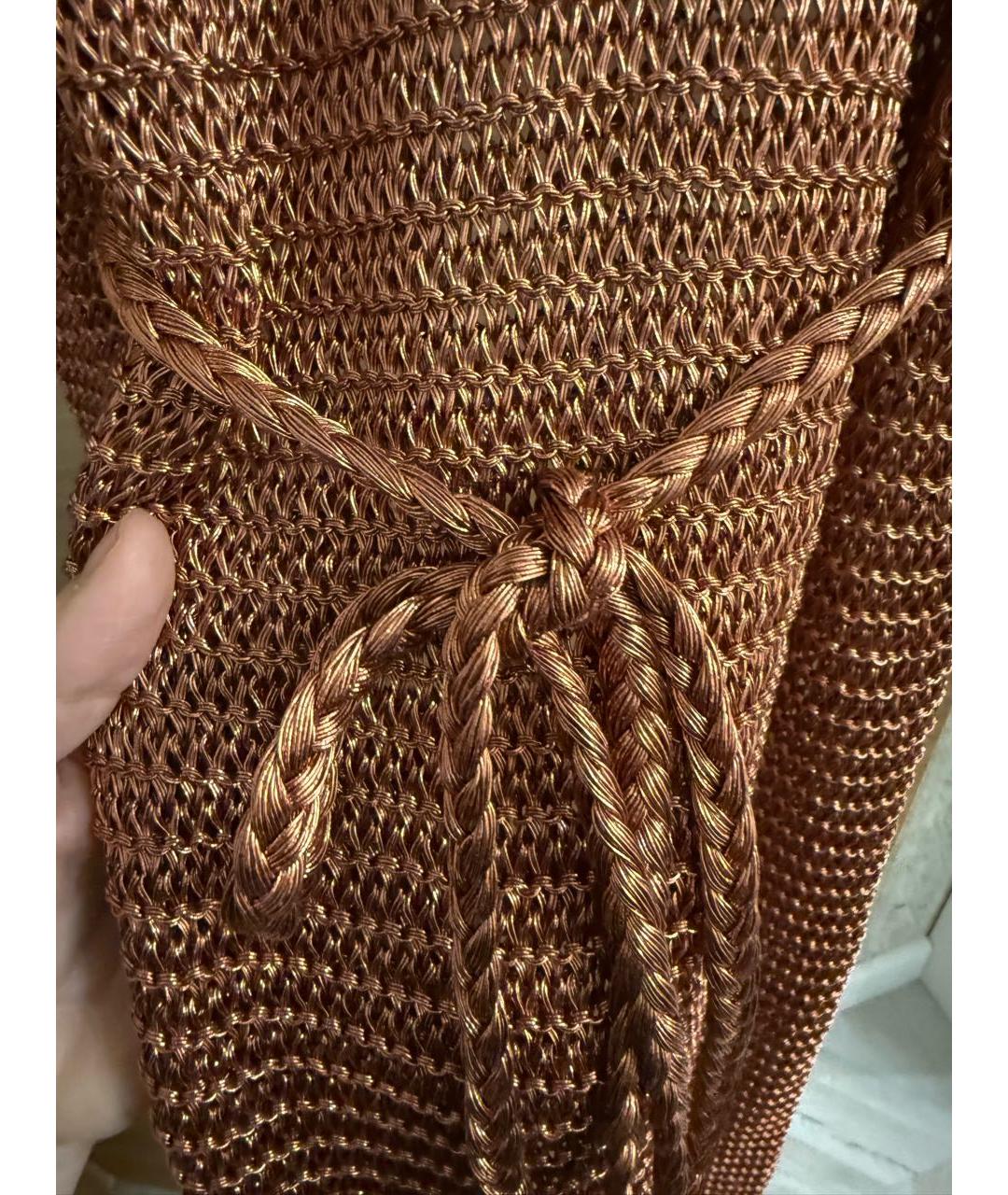 ZIMMERMANN Коричневое вискозное коктейльное платье, фото 3