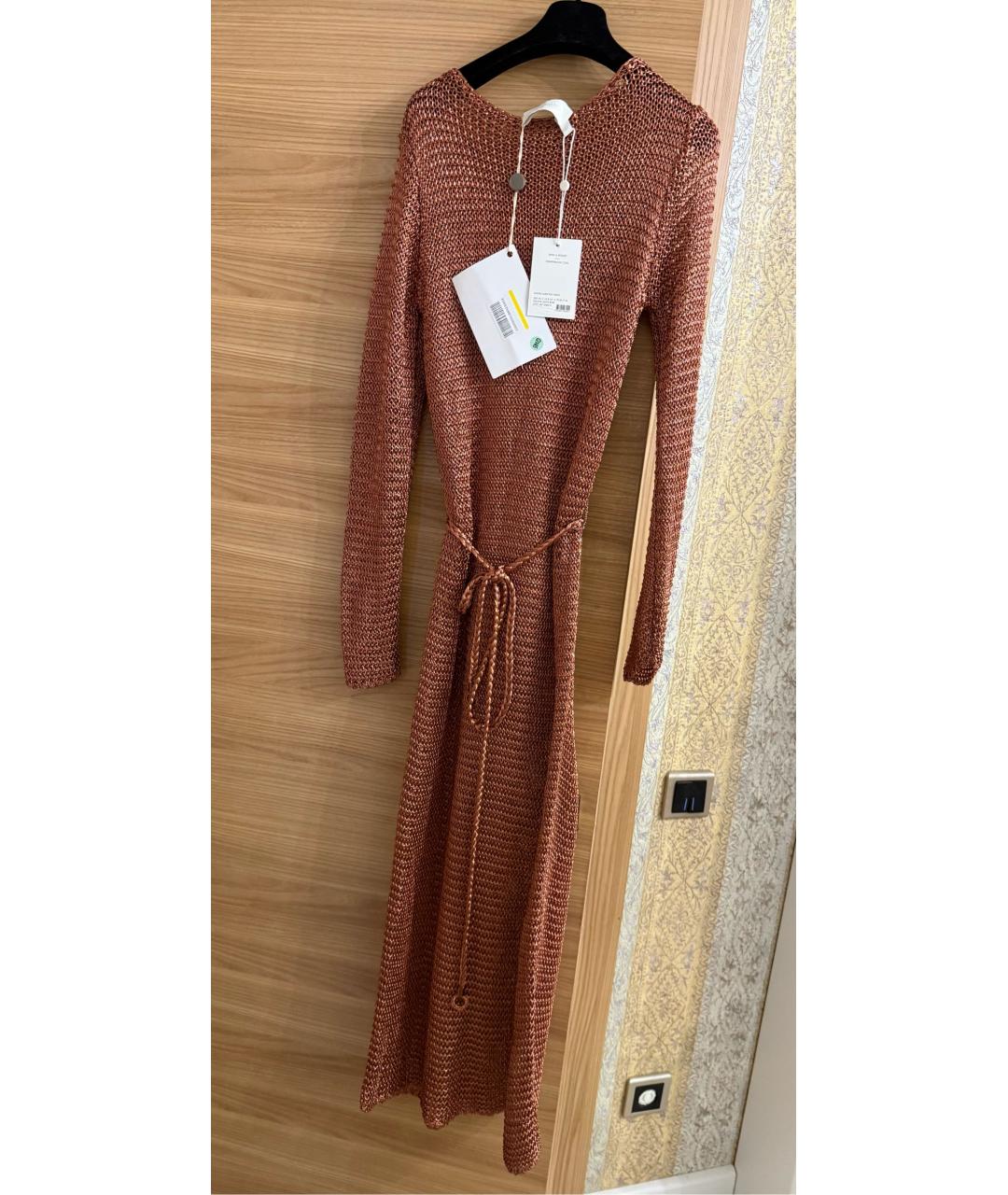 ZIMMERMANN Коричневое вискозное коктейльное платье, фото 2