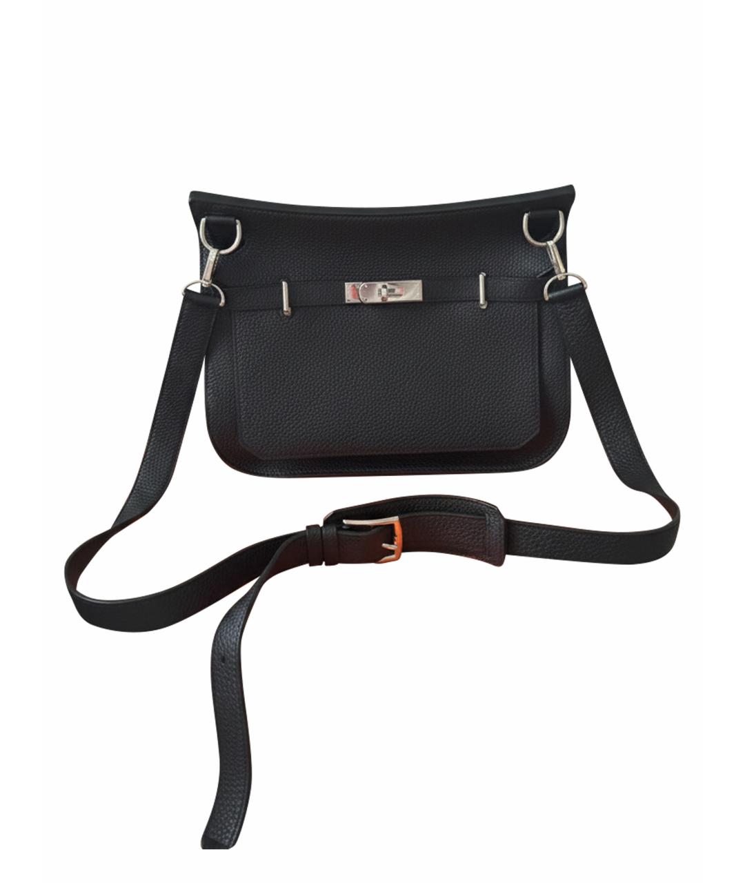 HERMES Черная кожаная сумка через плечо, фото 1