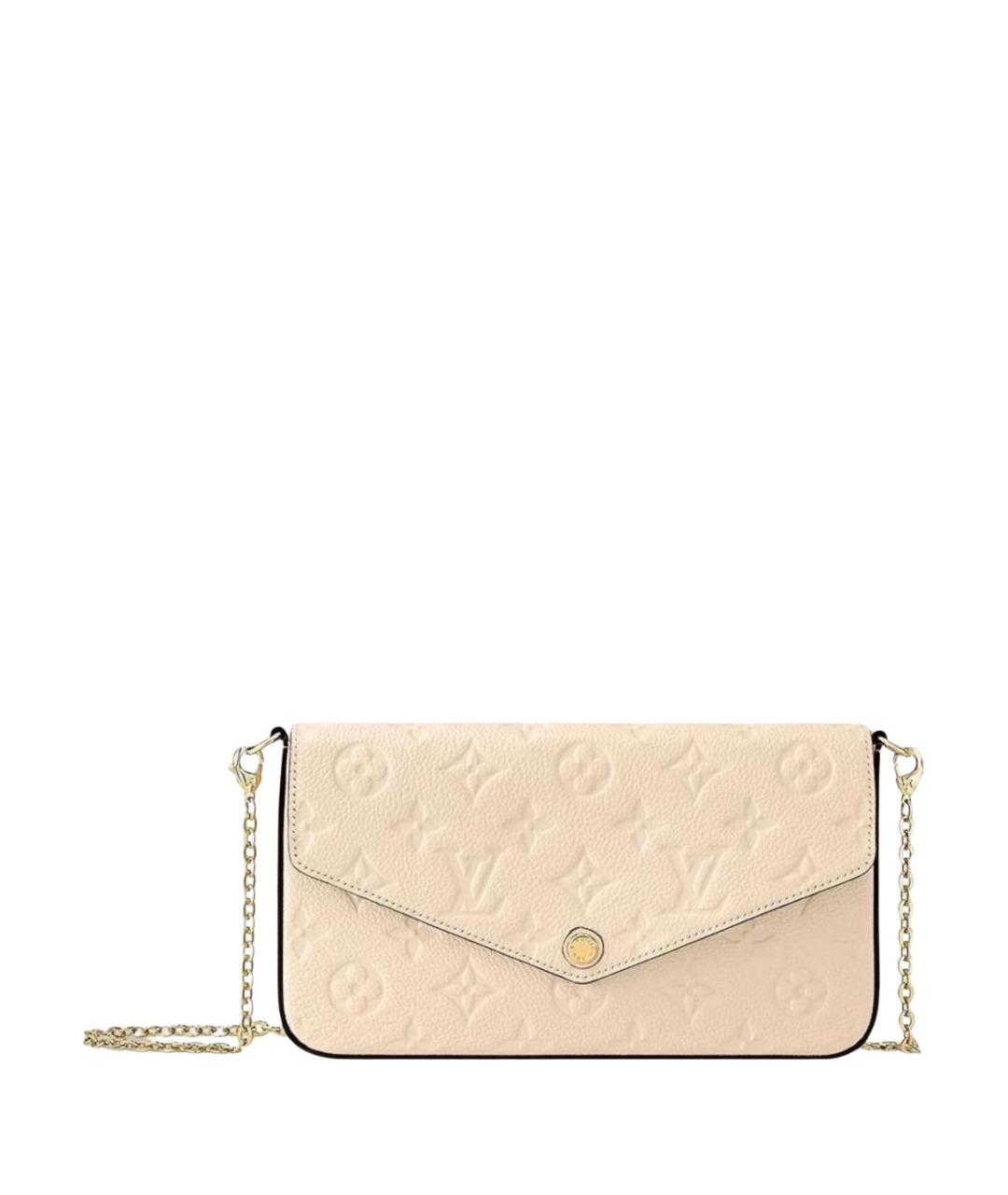 LOUIS VUITTON Белая кожаная сумка через плечо, фото 1